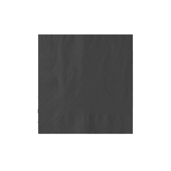 Serviette jetable noire 2 plis 40 × 40 cm, lot de 100 - Ecobioshopping