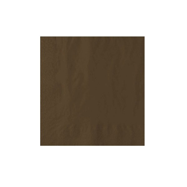 Serviette jetable marron 2 plis 40 × 40 cm, lot de 100 - Ecobioshopping