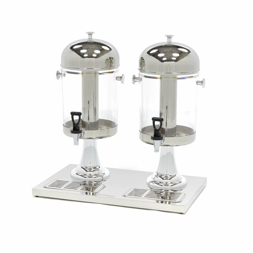 Fontaine à boissons - 2 x 8L - Tube de refroidissement central Maxima - Distributeur de boissons professionnel CHR - matériel cuisine pro - Cuistéo