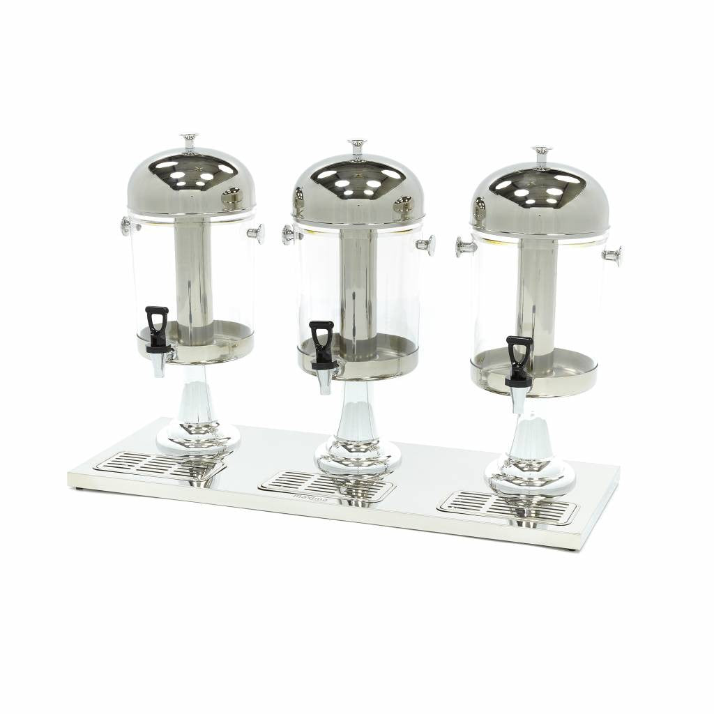 Fontaine à boissons - 3 x 8 L - Tube de refroidissement central Maxima - Distributeur de boissons professionnel CHR - matériel cuisine pro - Cuistéo