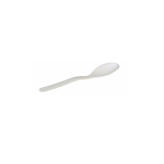Cuillère jetable professionnelle 10 cm en PLA, lot de 100 - Ecobioshopping