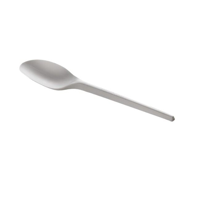 Cuillère jetable professionnelle 17 cm en PLA, lot de 1000 - Ecobioshopping