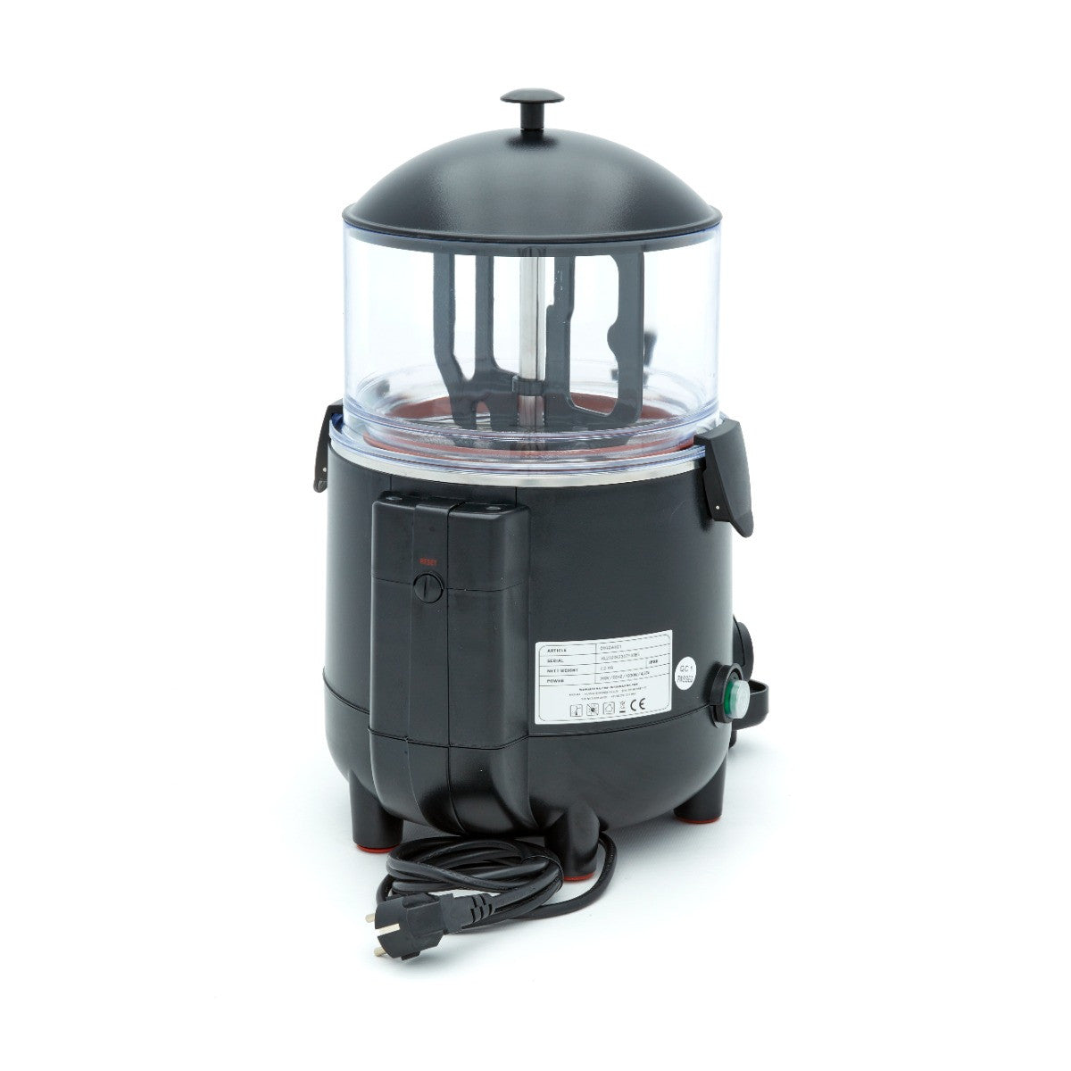 Fontaine à chocolat chaud - 5L - Noir 1000 W Maxima - vue 4 - Chocolatière professionnelle pro CHR - Cuistéo