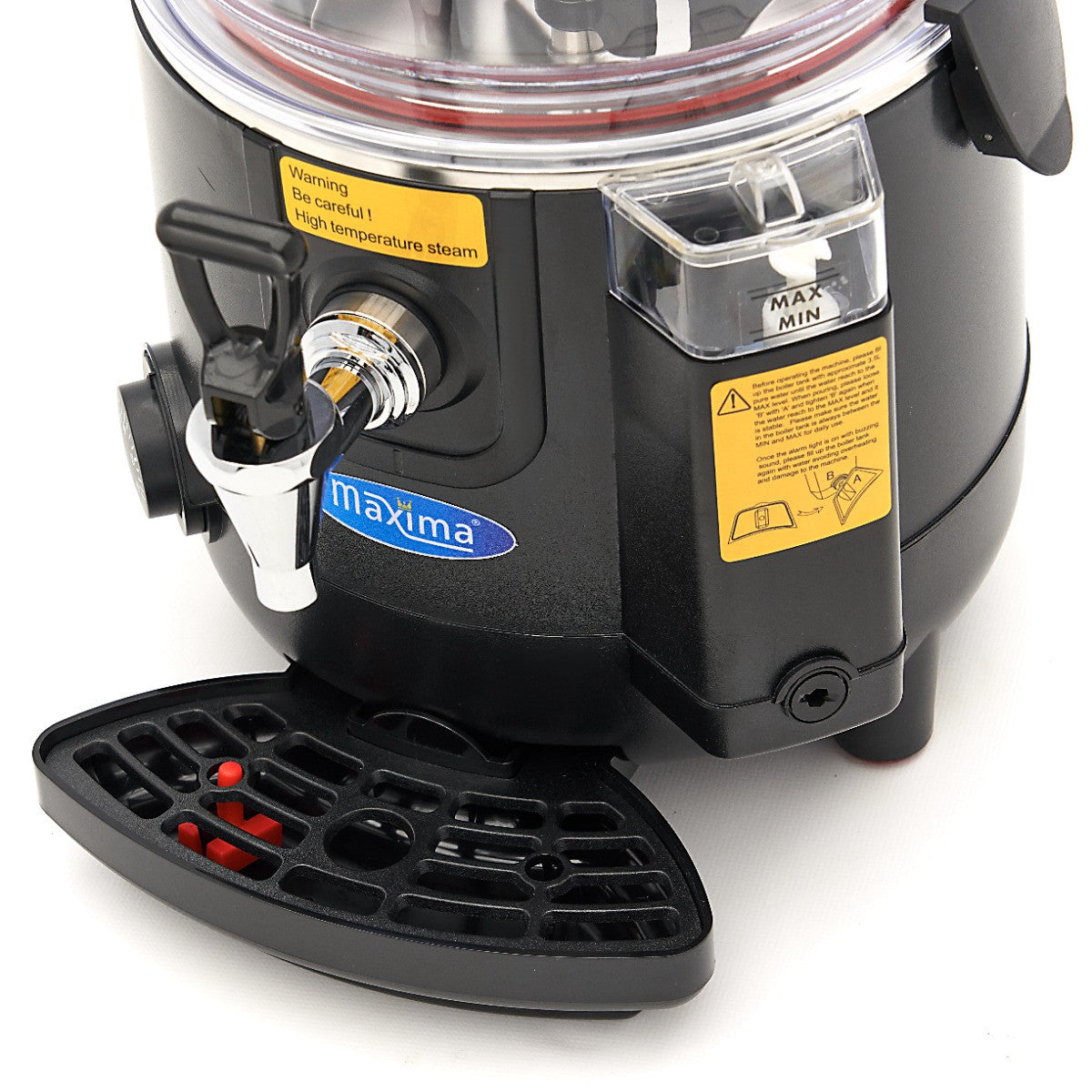 Fontaine à chocolat chaud - 5L - Noir 1000 W Maxima - vue 11 - Chocolatière professionnelle pro CHR - Cuistéo