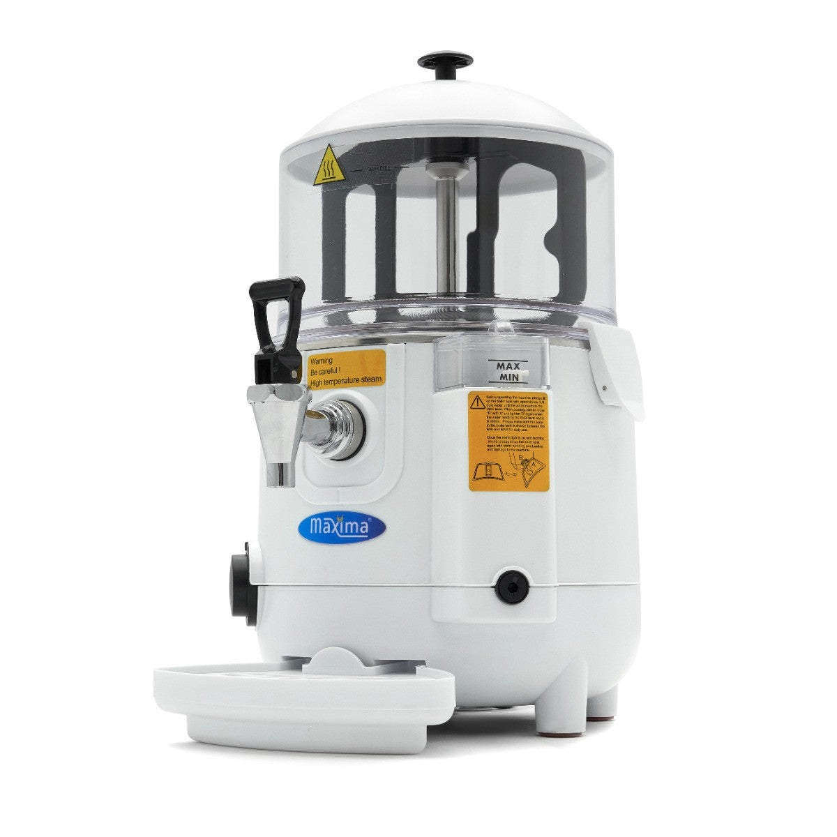 Fontaine à chocolat chaud - 5L - Blanc 1000 W Maxima - Chocolatière professionnelle professionnel CHR - matériel cuisine pro - Cuistéo