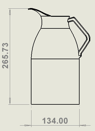 Thermos cafe 2.0l L. 134 mm Combisteel - vue 2 - Pichets isotherme pro CHR - Cuistéo