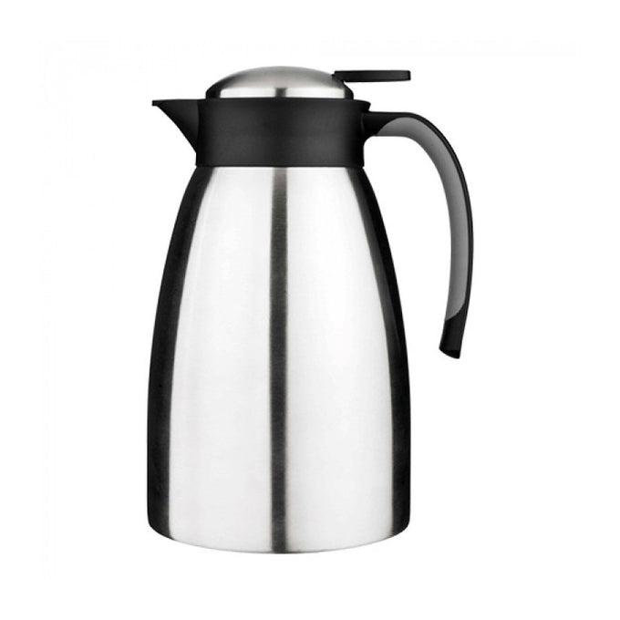 Pichet isotherme en acier inoxydable avec bouton-poussoir - 1 litre - Helios