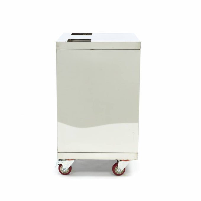 Chariot Presse-Oranges - Compact - avec Bac à Déchets - sur Roulettes inox Maxima - vue 4 - Accessoire presse-agrumes pro CHR - Cuistéo