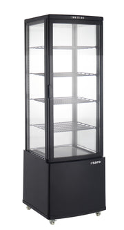 Vitrine réfrigérée 4 face noire - Modèle PHIL - 235 L Saro - Vitrine réfrigérée 4 faces professionnel CHR - matériel cuisine pro - Cuistéo
