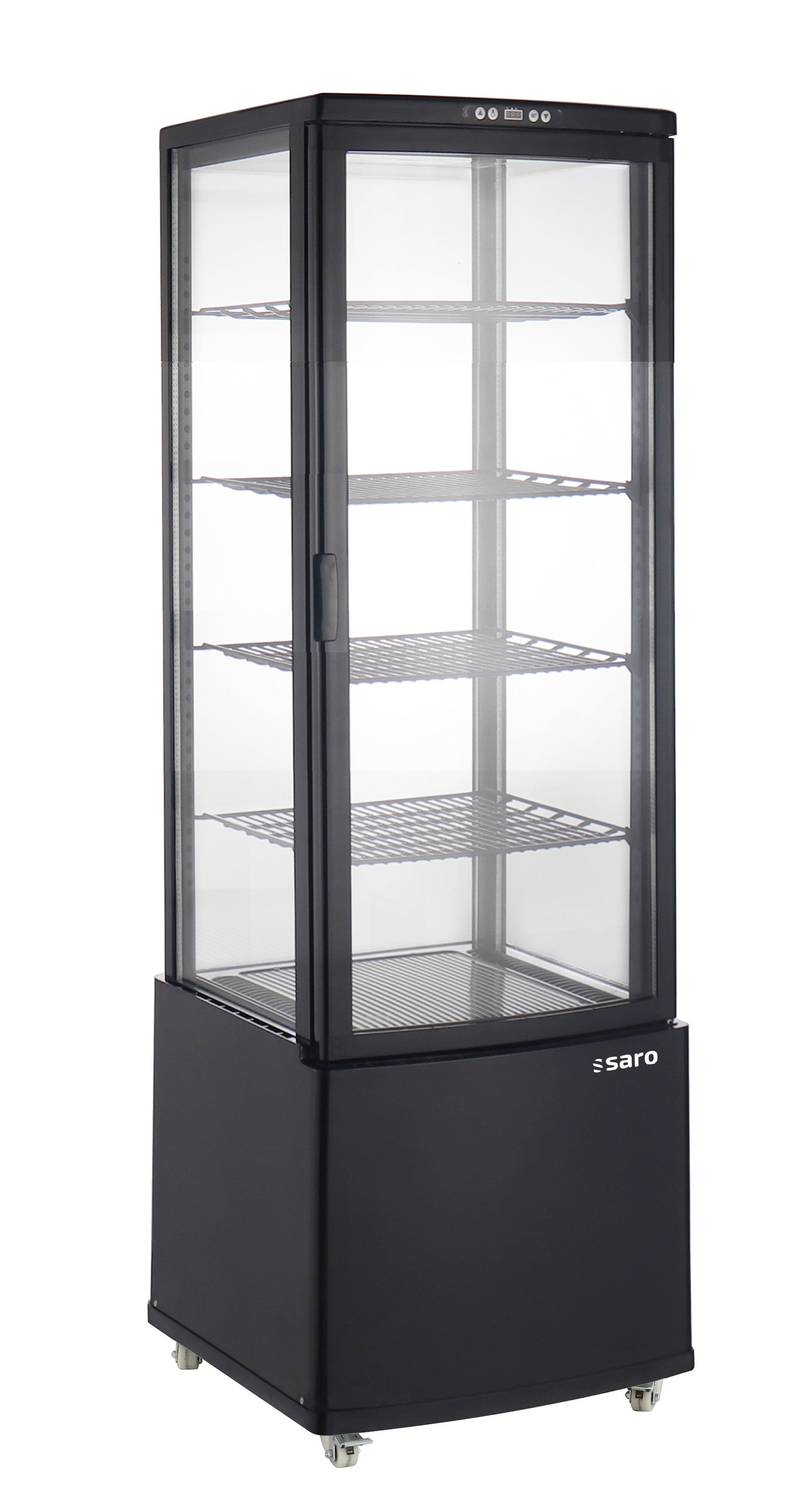 Vitrine réfrigérée 4 face noire - Modèle PHIL - 235 L Saro - Vitrine réfrigérée 4 faces professionnel CHR - matériel cuisine pro - Cuistéo