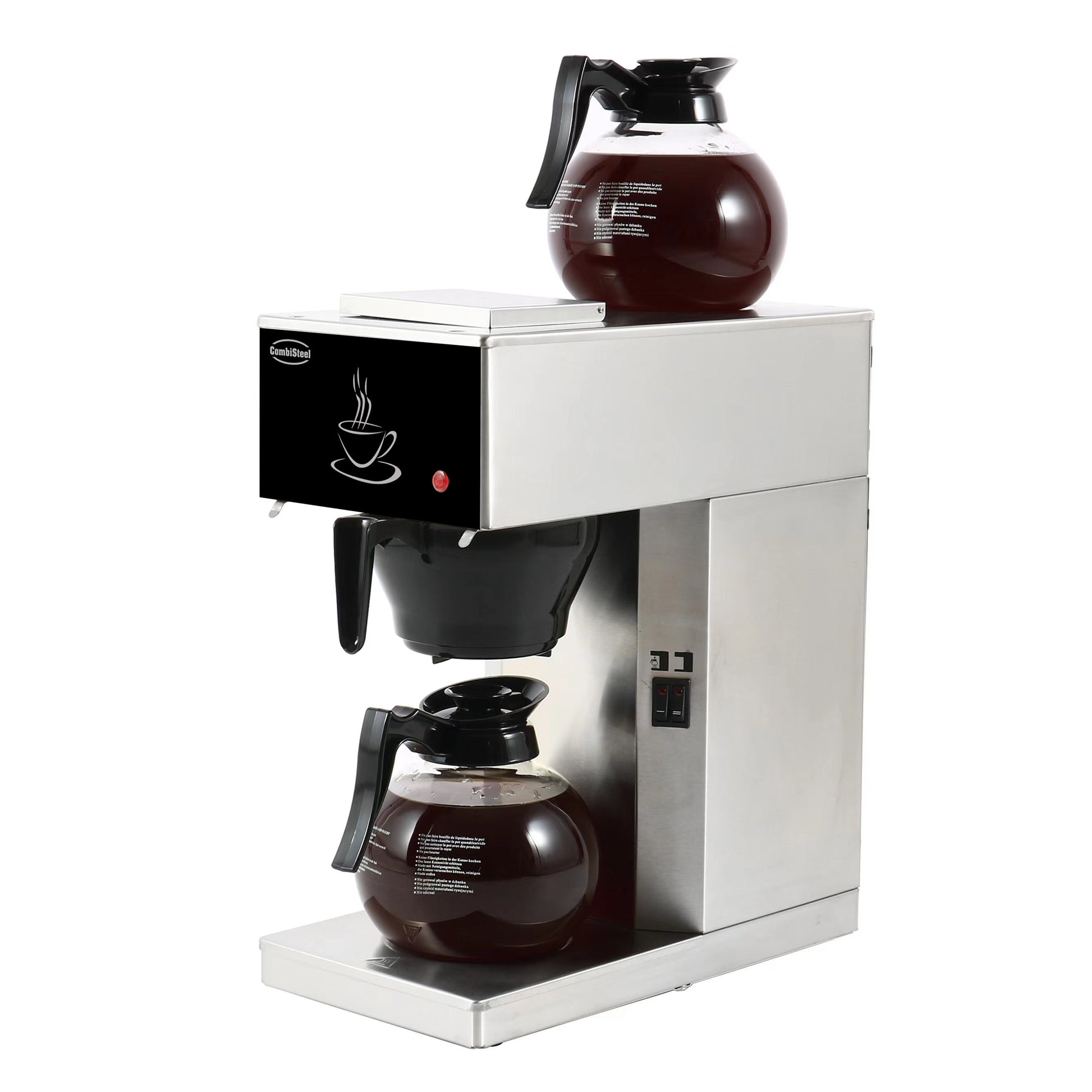 Machine café 2 carafes en verre 1.8 l 205x405x455 mm 2.02 kW Combisteel - Machine à café professionnelle professionnel CHR - matériel cuisine pro - Cuistéo