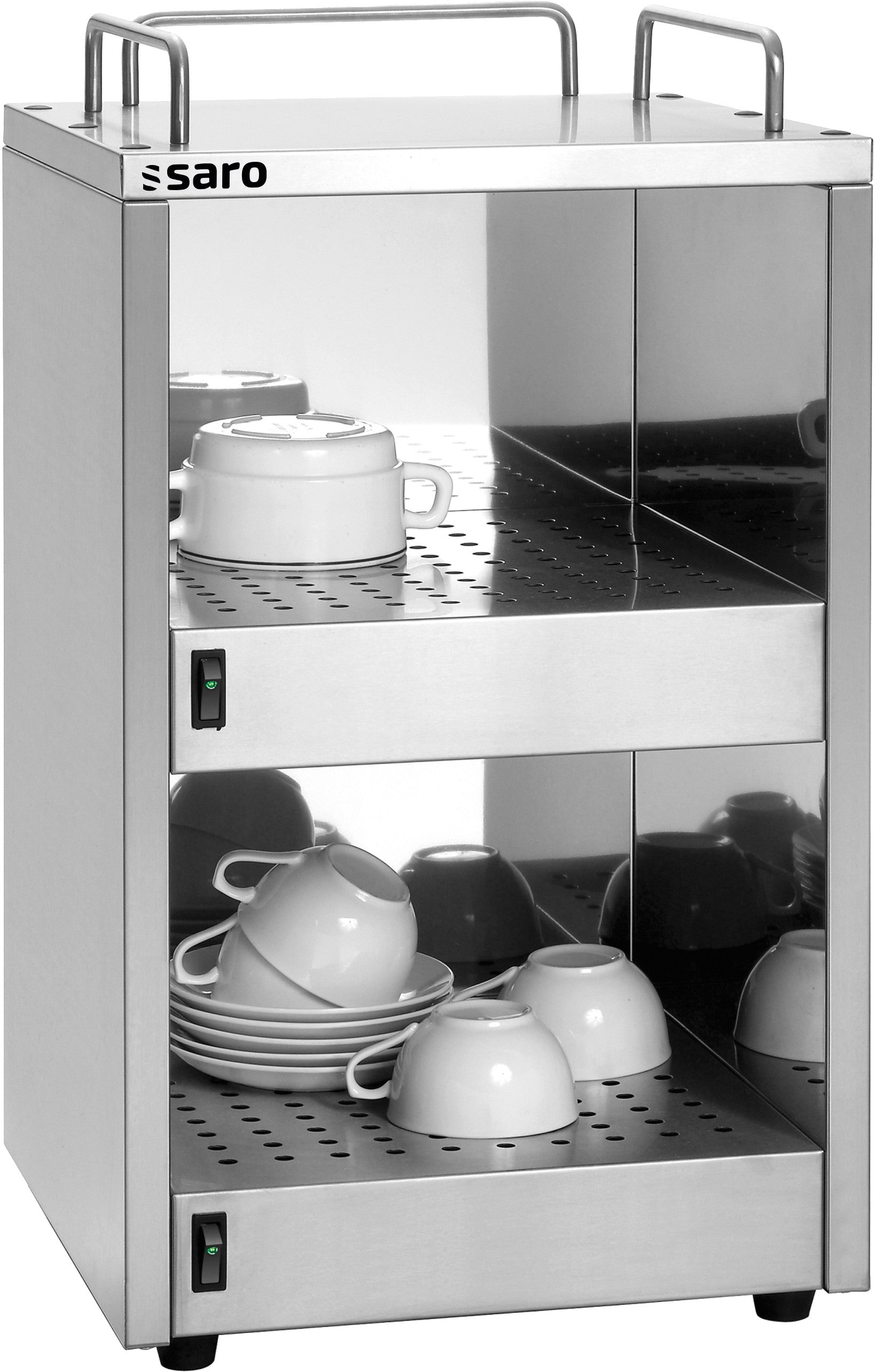 Chauffe-Tasse - Inox - 72 Tasses - 320x320x545mm - 0,14kW Saro - Chauffe-tasses professionnel CHR - matériel cuisine pro - Cuistéo