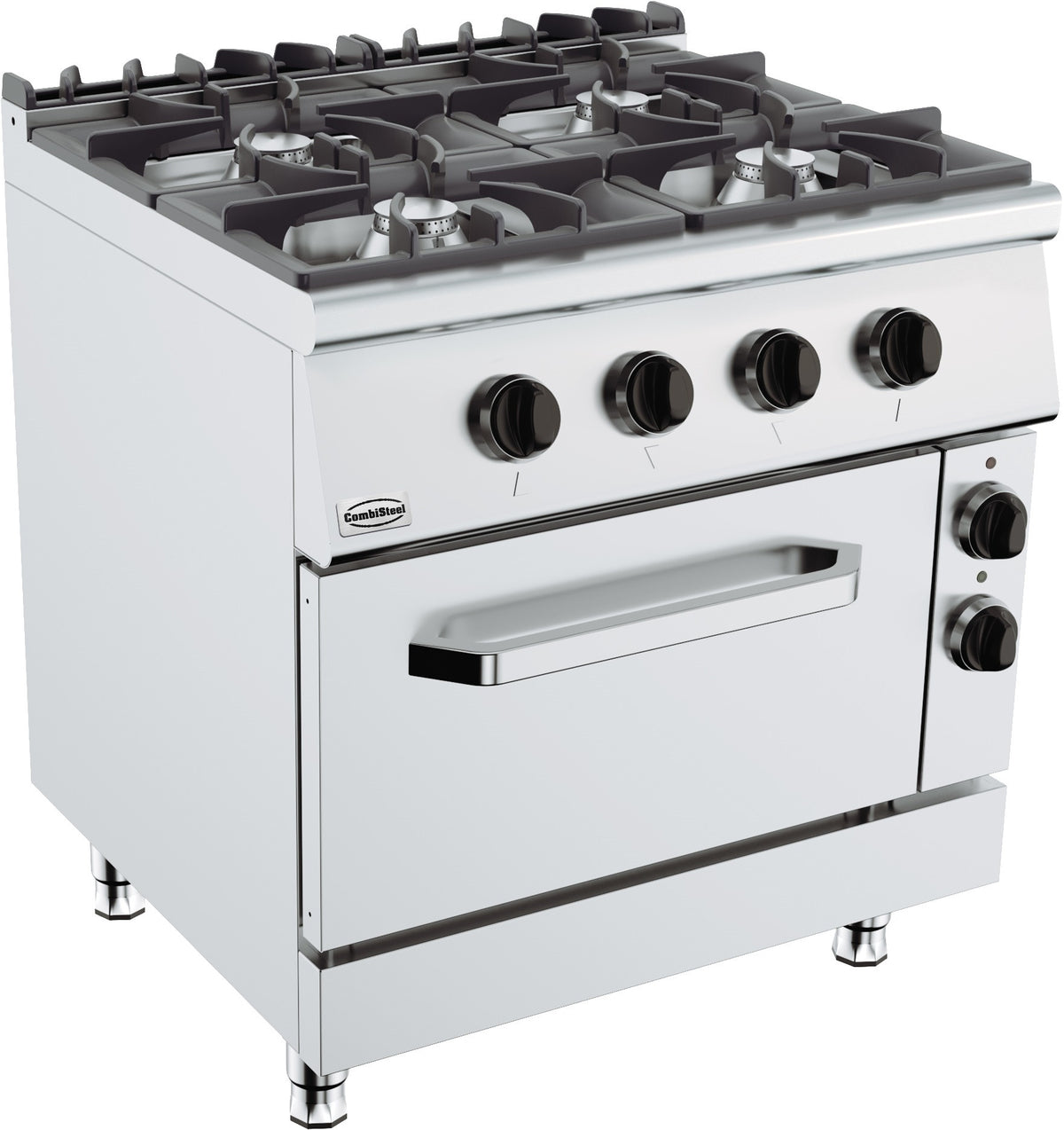 Cuisinière a gaz 4 bruleurs avec four électrique 800x900x900 mm 4 L 6 kW Combisteel - Four mixte professionnel CHR - matériel cuisine pro - Cuistéo