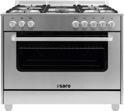 Cuisinière gaz - 5 feux - Four électrique 115L - Grill 1.8 kW - TS95C61LX Saro - Four mixte professionnel CHR - matériel cuisine pro - Cuistéo