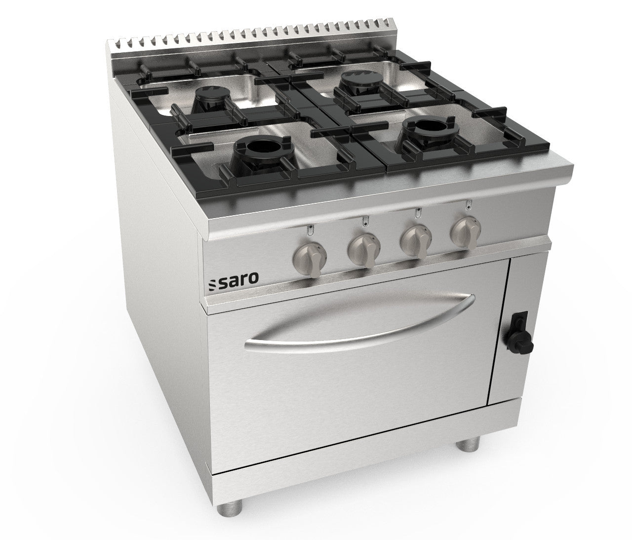 Cuisinière gaz - 4 feux - Four gaz - 32.4 kW - LQ/CUG4NG Saro - Four mixte professionnel CHR - matériel cuisine pro - Cuistéo