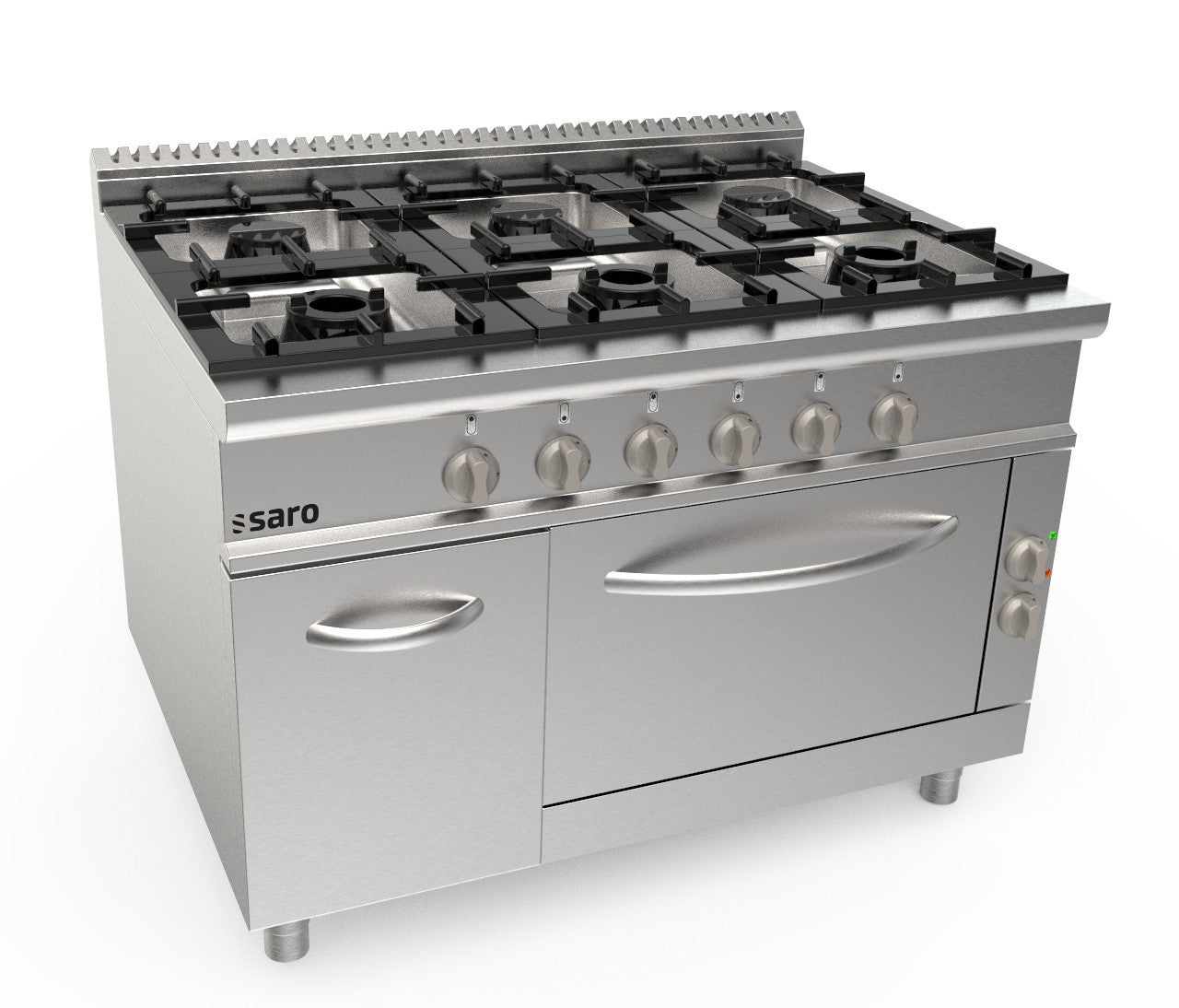 Cuisinière gaz - 6 feux - Four électrique - 42.2 kW - LQ/CUG6NE Saro - Four mixte professionnel CHR - matériel cuisine pro - Cuistéo