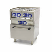 Cuisinière professionnelle - 4 brûleurs - Électrique 10000 W Maxima - Four mixte professionnel CHR - matériel cuisine pro - Cuistéo