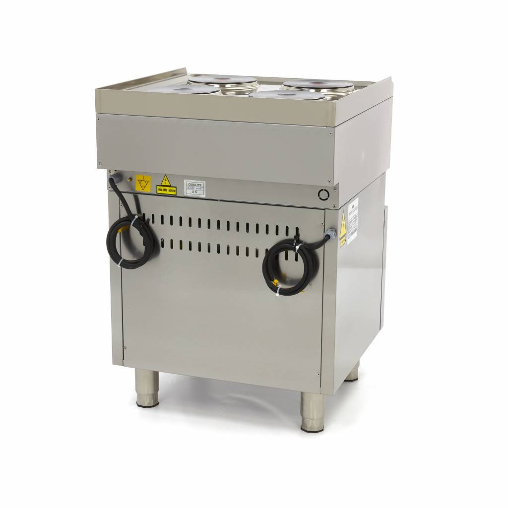Cuisinière professionnelle - 4 brûleurs - Électrique 10000 W Maxima - vue 4 - Four mixte pro CHR - Cuistéo