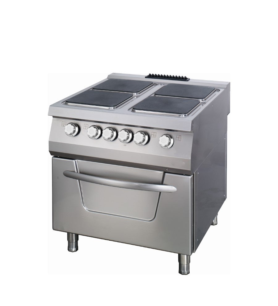 Cuisinière 4 brûleurs - Double unité - Profondeur de 90 cm - Électrique 22000 W Maxima - Fourneau sur meuble électrique professionnel CHR - matériel cuisine pro - Cuistéo