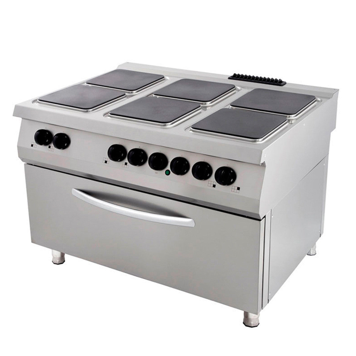 Cuisinière 6 brûleurs - Triple unité - Profondeur de 90 cm - incl. Four large - Électrique 33000 W Maxima - Four mixte professionnel CHR - matériel cuisine pro - Cuistéo