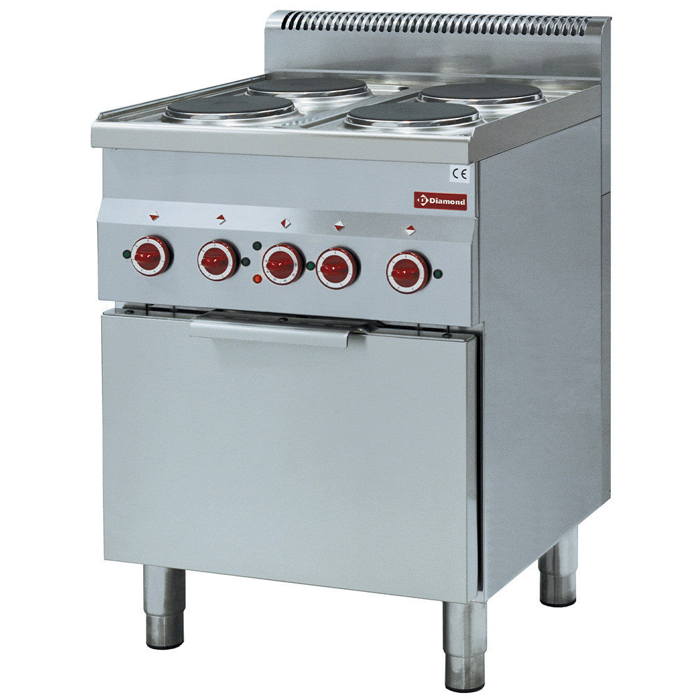 Fourneau 4 plaques + four électrique convection - Diamond