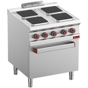 Fourneau électrique 4 plaques carrées - four/grill - Diamond
