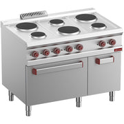 Fourneau électrique 6 plaques rondes - four-grill - Diamond