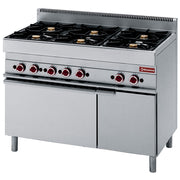 Fourneau 6 feux - sur four gaz et armoire - Diamond
