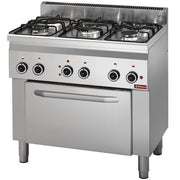 Fourneau 5 feux gaz et four à convection électrique - Diamond