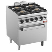 Fourneau gaz 4 feux vifs - four gaz GN 2/1 - Diamond