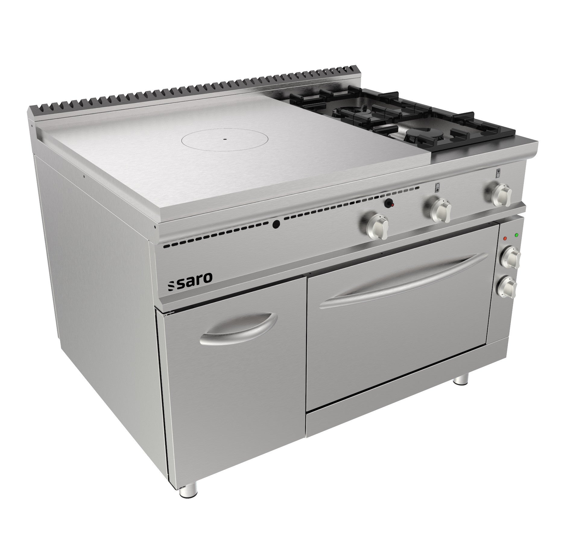 Cuisinière gaz - Plaque chauffante - 2 feux - Four électrique - 24.9 kW - LQ/TPG6LE Saro - Four mixte professionnel CHR - matériel cuisine pro - Cuistéo