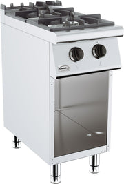 Cuisinière à gaz 2 bruleurs 700x1200x1085 mm 2 kW Combisteel - Four mixte professionnel CHR - matériel cuisine pro - Cuistéo