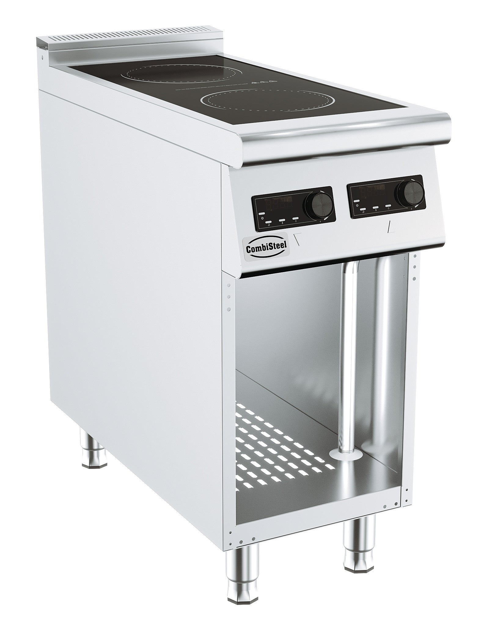 Plaque induction électrique 2 plaques 400x900x900 mm 2 L 10 kW Combisteel - Fourneau sur meuble électrique professionnel CHR - matériel cuisine pro - Cuistéo