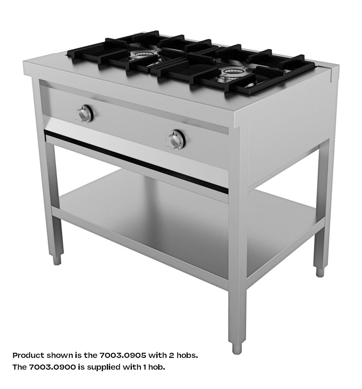 Cuisinière 1 bruleur 700x700x850 mm 1 L 6.5 kW Combisteel - Four mixte professionnel CHR - matériel cuisine pro - Cuistéo