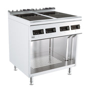 Induction cuisinière électrique 4 plaques 800x700x900 mm 4 L 14 kW Combisteel - Fourneau sur meuble électrique professionnel CHR - matériel cuisine pro - Cuistéo