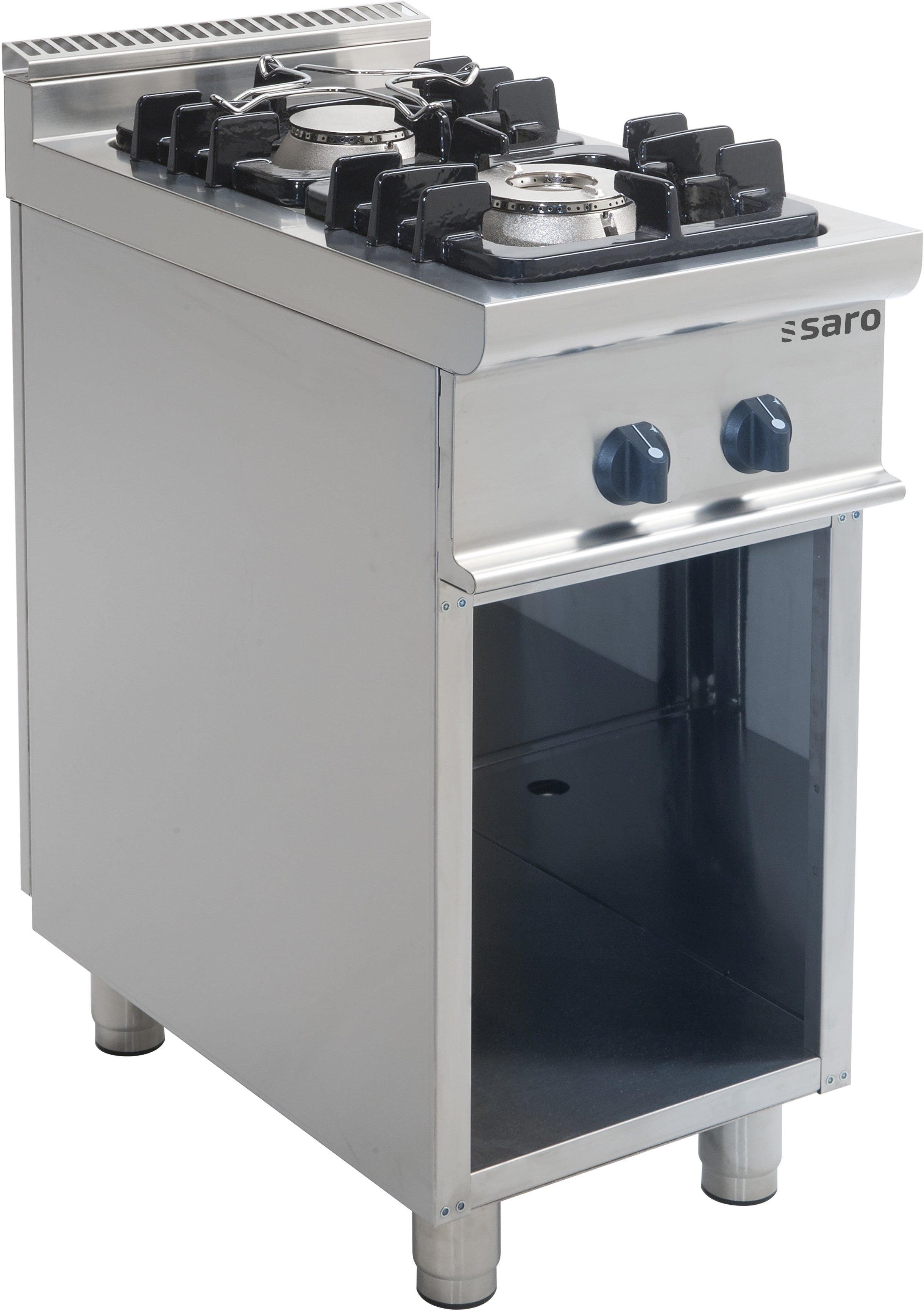 Cuisinière gaz - 2 feux - 12 kW - E7/KUPG2BA 700x1200x1085 mm Saro - Four mixte professionnel CHR - matériel cuisine pro - Cuistéo