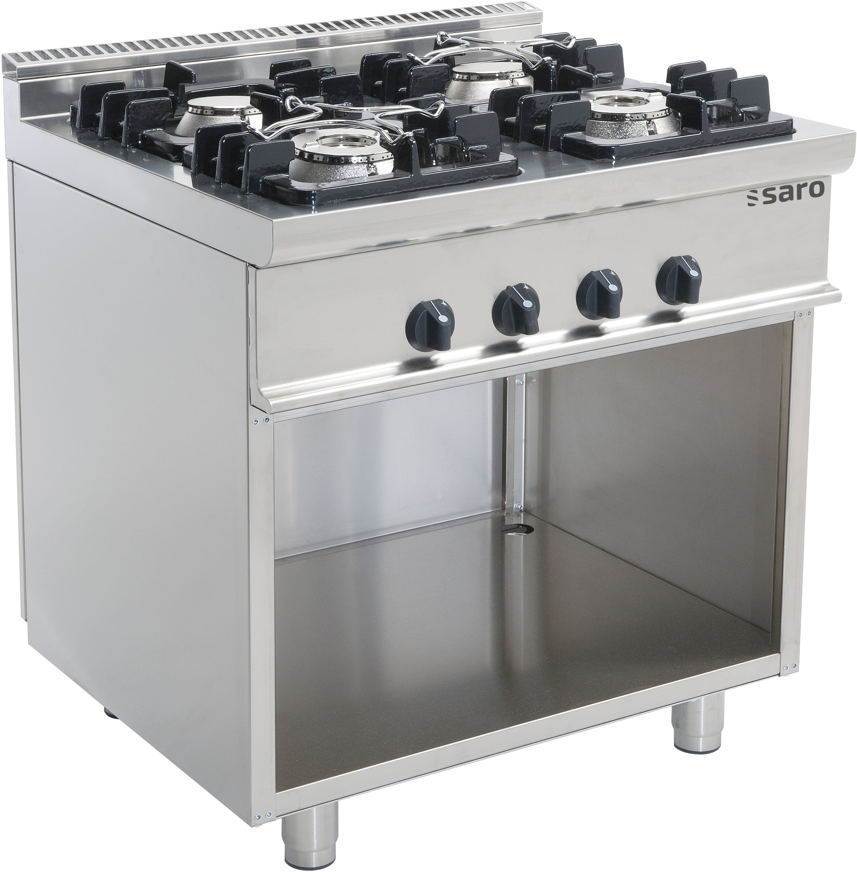 Cuisinière gaz - 4 feux - 24 kW - E7/KUPG4BA 650x850x1100 mm Saro - Four mixte professionnel CHR - matériel cuisine pro - Cuistéo