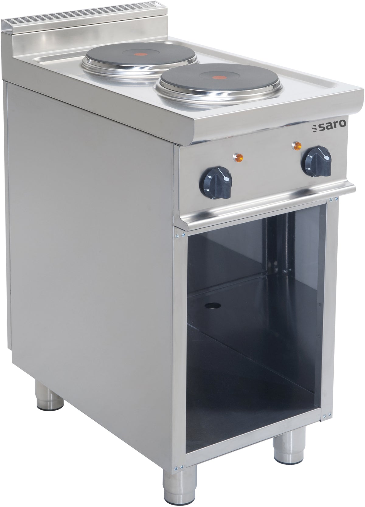 Cuisinière électrique - 2 plaques - 5.2 kW - E7/CUET2BA Saro - Fourneau sur meuble électrique professionnel CHR - matériel cuisine pro - Cuistéo