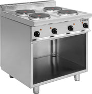 Cuisinière électrique - 4 plaques - 10.4 kW - E7/CUET4BA Saro - Fourneau sur meuble électrique professionnel CHR - matériel cuisine pro - Cuistéo