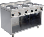 Cuisinière électrique - 6 plaques - 15.6 kW - E7/CUET6BA Saro - Fourneau sur meuble électrique professionnel CHR - matériel cuisine pro - Cuistéo