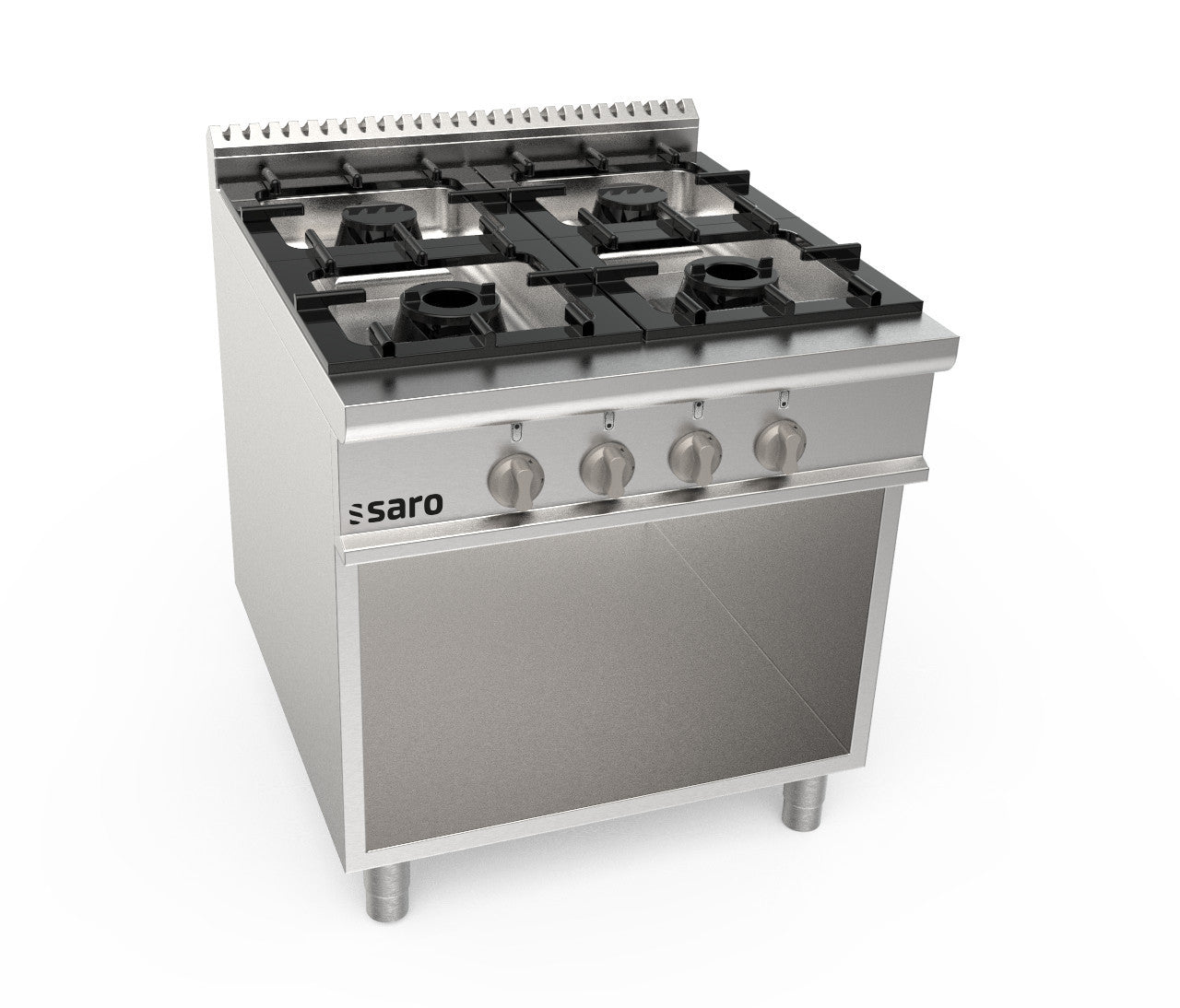 Cuisinière gaz - 4 feux - 23.8 kW - LQ/CUG4BA 1200x700x1085 mm Saro - Four mixte professionnel CHR - matériel cuisine pro - Cuistéo