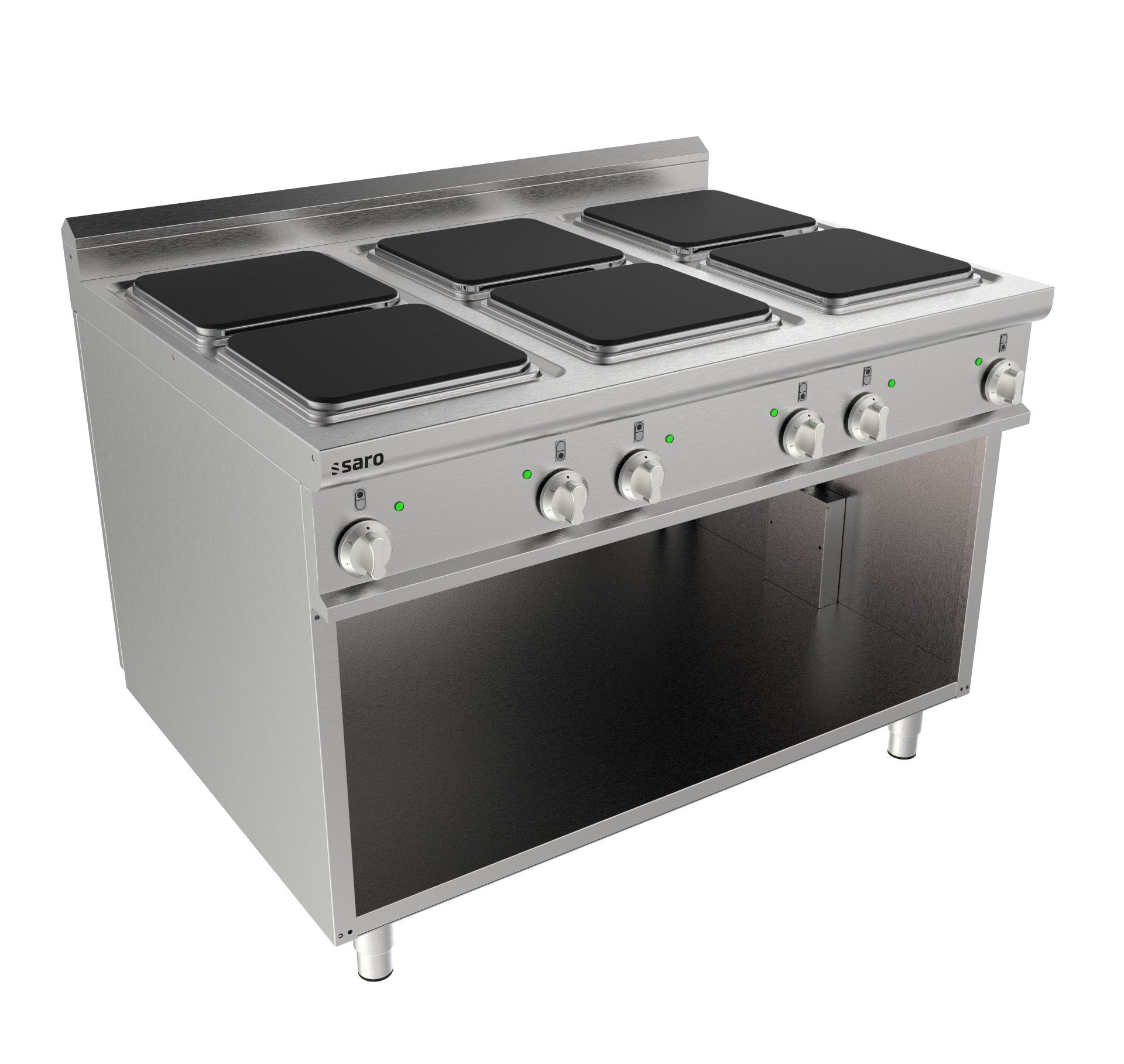 Cuisinière électrique - 6 plaques - 24 kW - LQ/CQE6BA Saro - Fourneau sur meuble électrique professionnel CHR - matériel cuisine pro - Cuistéo