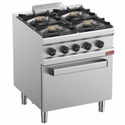 Fourneau gaz 4 feux four électrique convection GN1/1 - Diamond