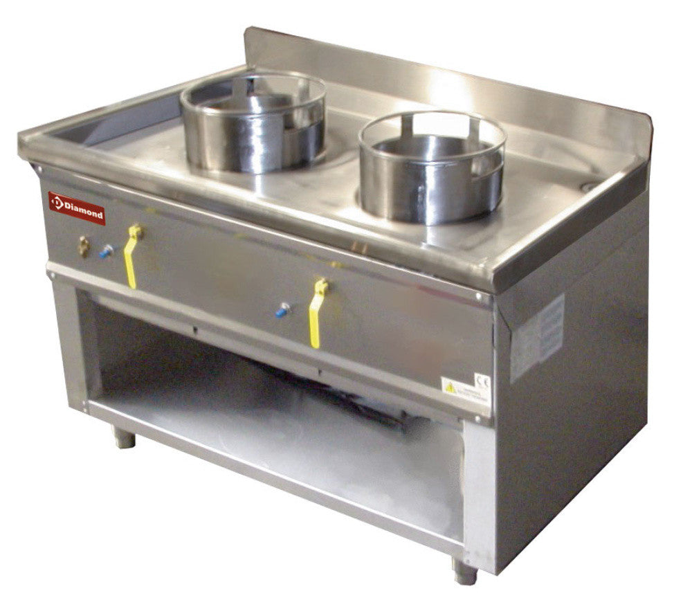 Fourneau wok 2 brûleurs - Diamond