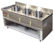 Fourneau wok 3 brûleurs - Diamond