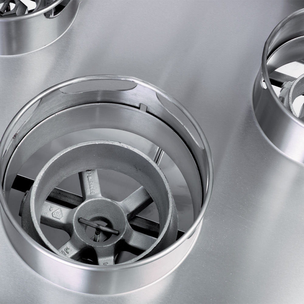 Fourneau wok 7 brûleurs avec rideau d'eau - Diamond