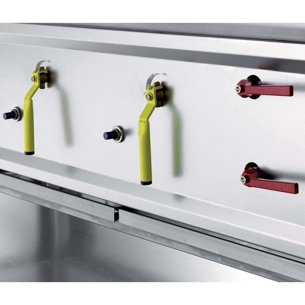 Fourneau wok 7 brûleurs avec rideau d'eau - Diamond