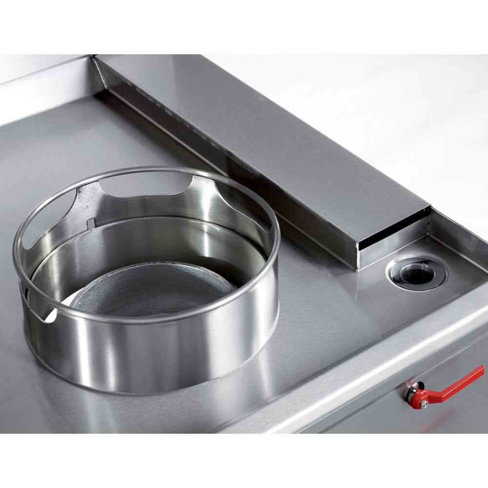 Fourneau wok 7 brûleurs avec rideau d'eau - Diamond