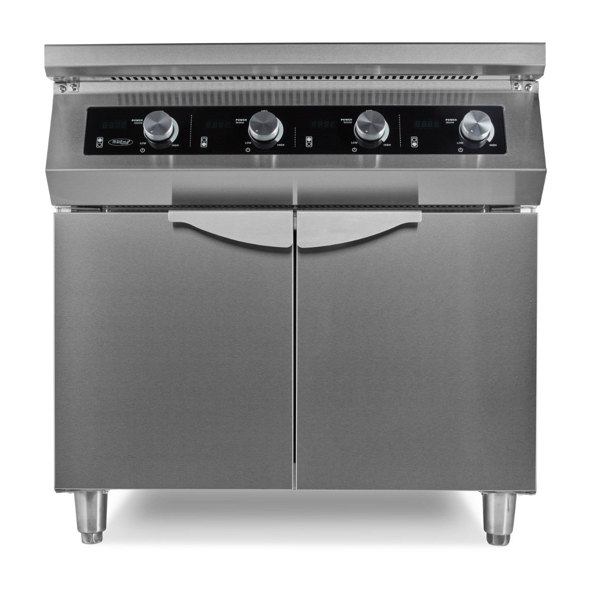 Cuisinière 4 feux - Induction - Profondeur de 70cm - avec support 17000 W Maxima - vue 2 - Fourneau sur meuble électrique pro CHR - Cuistéo
