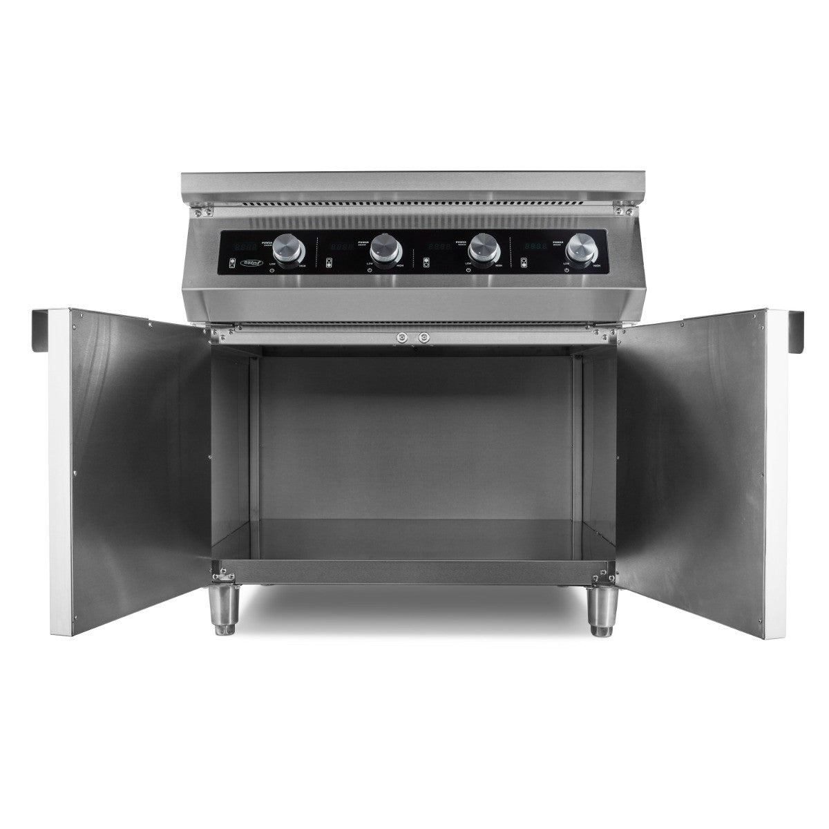 Cuisinière 4 feux - Induction - Profondeur de 70cm - avec support 17000 W Maxima - vue 3 - Fourneau sur meuble électrique pro CHR - Cuistéo